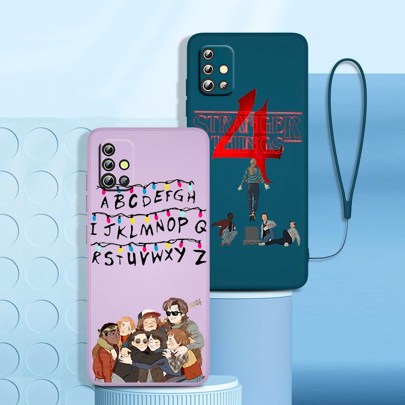 

Art Stranger Things Season 4 Phone Case For Samsung A73 A71 A53 A51 A23 A21S A52 A32 A22 A13 A12 A50 A30 A20 A03S Liquid Rope