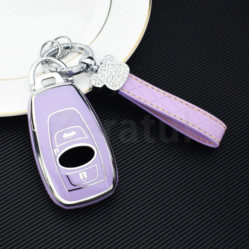 

3/4 кнопки из ТПУ, чехол для автомобильного смарт-ключа, держатель для ключей для Subaru Ascent Crosstrek XV BRZ Forester Impreza Legacy Outback