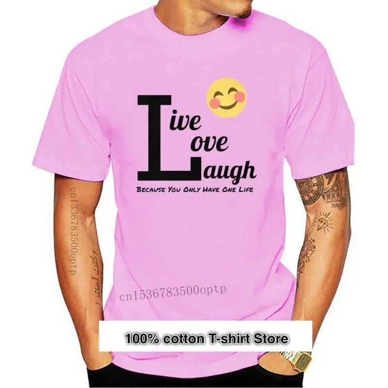 

Camiseta para hombre y mujer, camisa con frase Live Love Laugh, nueva