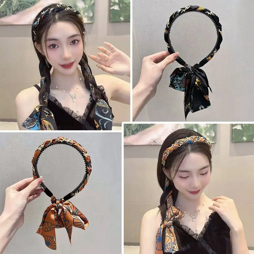 

Hair Accessories Sweets Summer Streamers Braided Headband Hair Hoop Long Ribbon Hairband