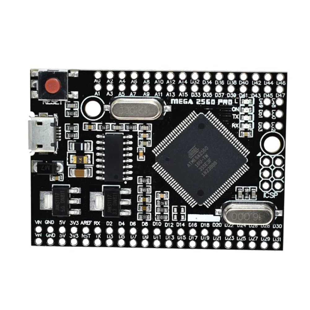 Плата для разработки Mega 2560 PRO MINI 5V (Встроенная) модель CH340G ATmega2560-16AU с штыревыми