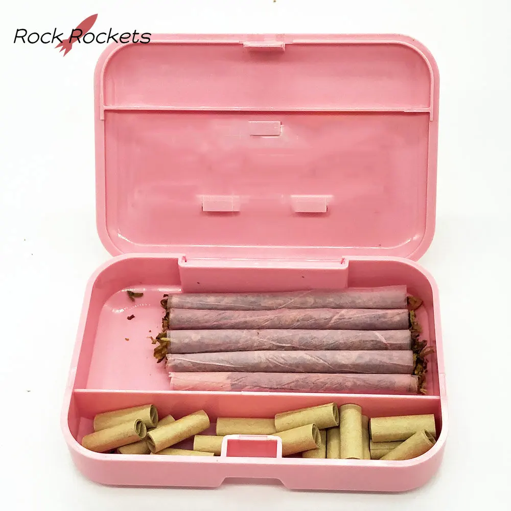 

R&R Pink Cigarette Case Portable Sealing Moisturizing Tobacco Storage Lady Hornet Dry Herb Stash Box Smoking Accessorie for Home
