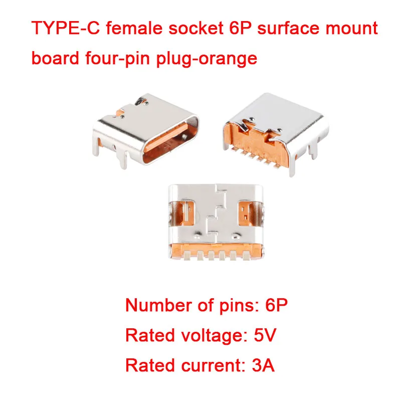 

USB-разъем Type-C для пайки, 2/6/16-контактный, Your Cee