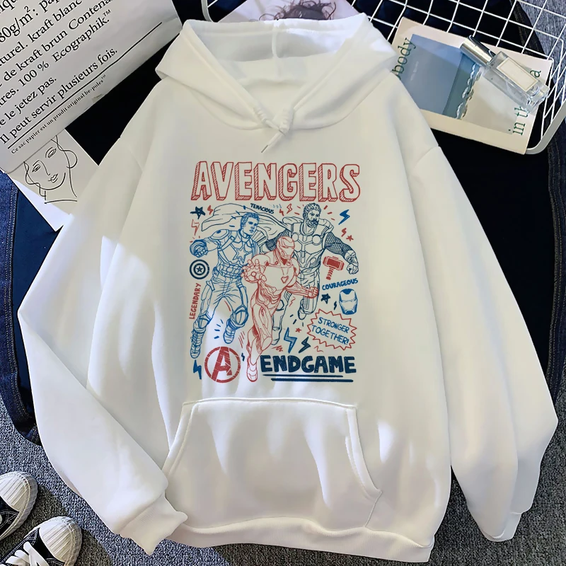 

Disney Marvel Avengers Funny Cartoon Unisex Hoodies Men Graphic Vintage Cool Anime Sweatshirt 90s Hip Hop Streetwear Hoody Male