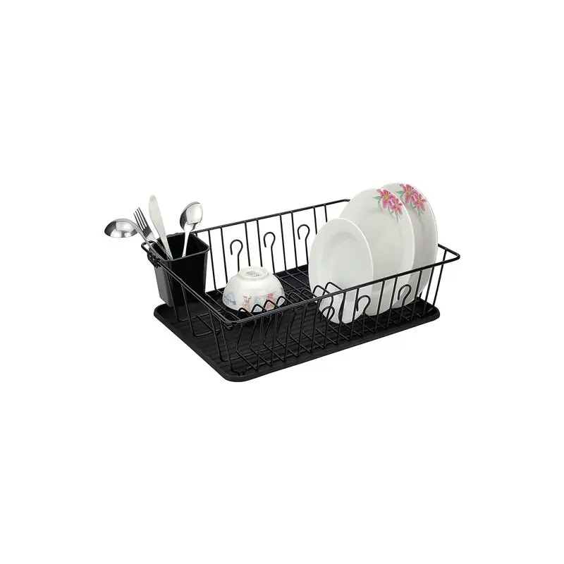 

16-Inch Dish Rack, Black
