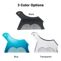 new innovative design beard shaping tool trimming shaper template guide for shaving or stencil with full size comb for line up