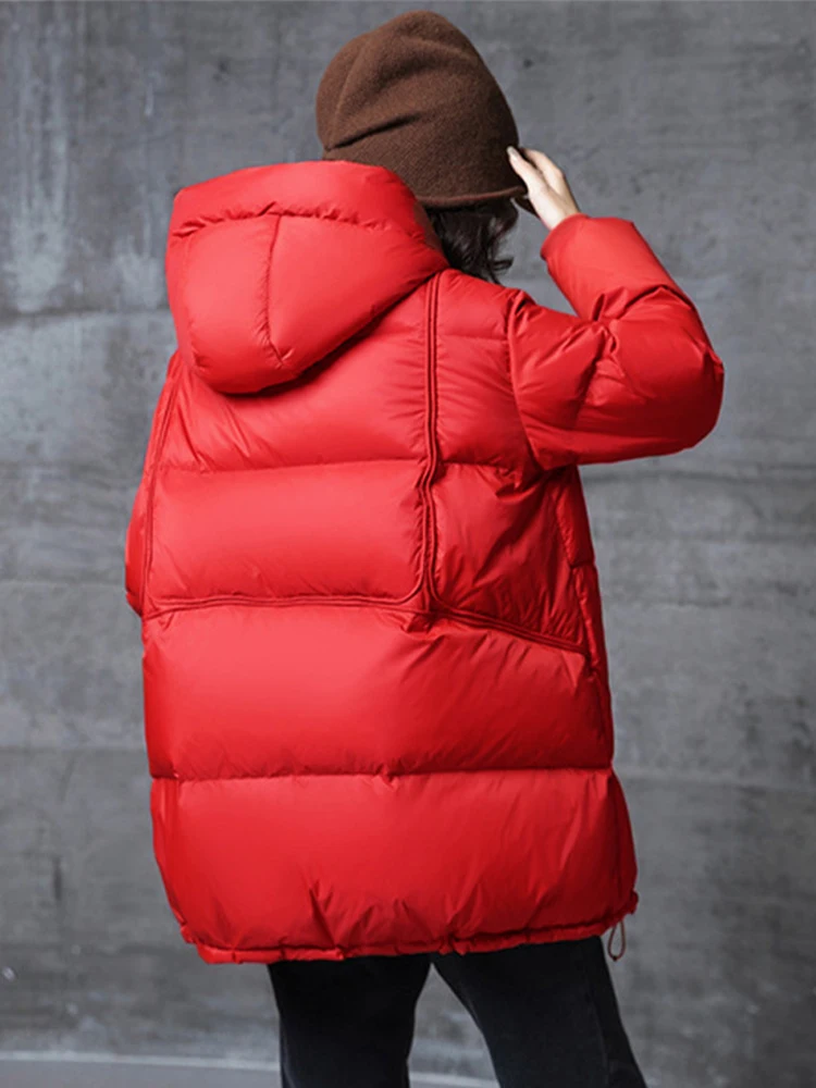 Max LuLu 2023 зимние модные парки женские теплые свободные куртки на утином пуху