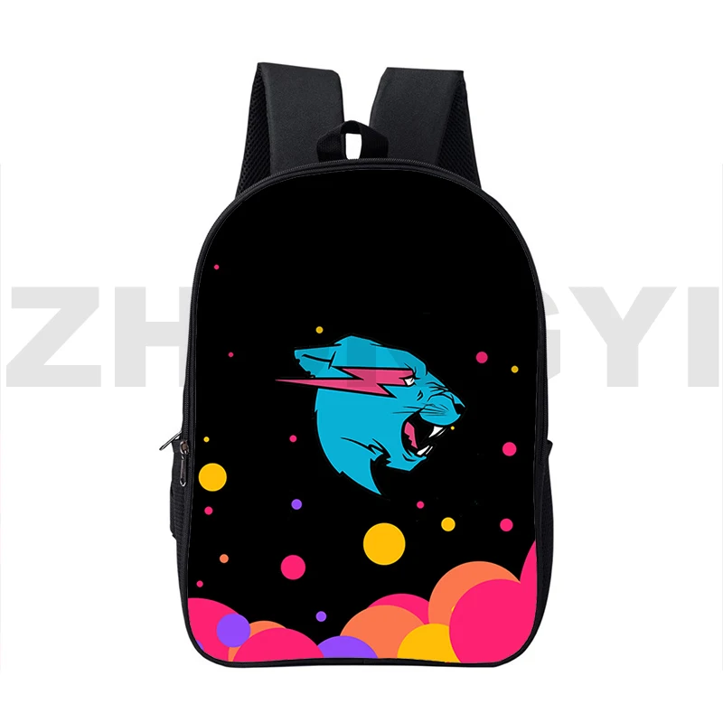 

Mochila Mujer Mr Beast Bag Backpacks Travel 16 Inch Cartoon School Bags for Women 3D Anime Lightning Cat Mr Beast Pack Teenager