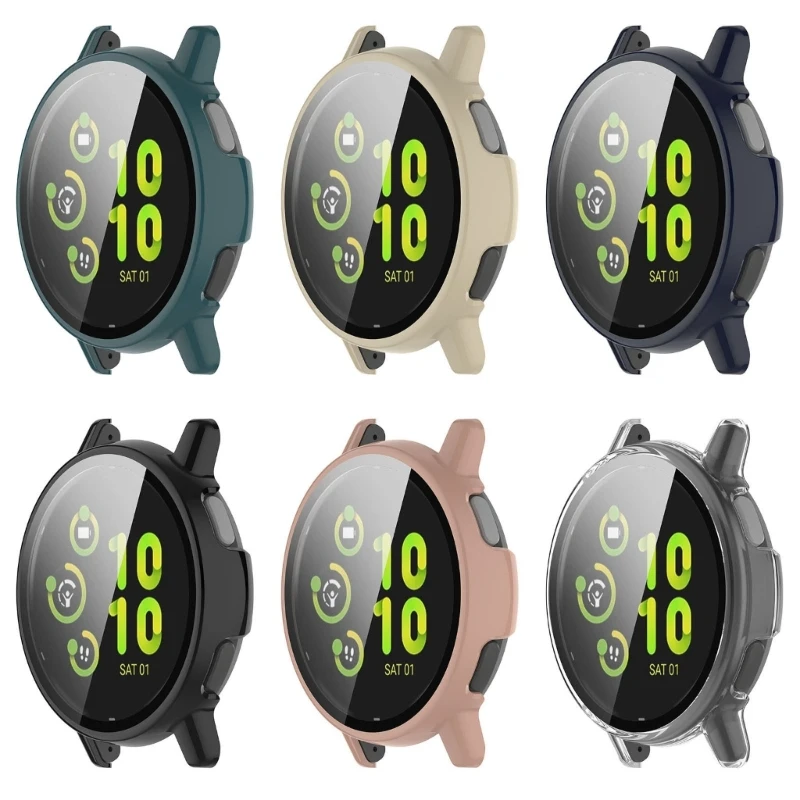 Для Vivoactive 5 Hard Shells закаленное стекло Защитная пленка для экрана Корпус