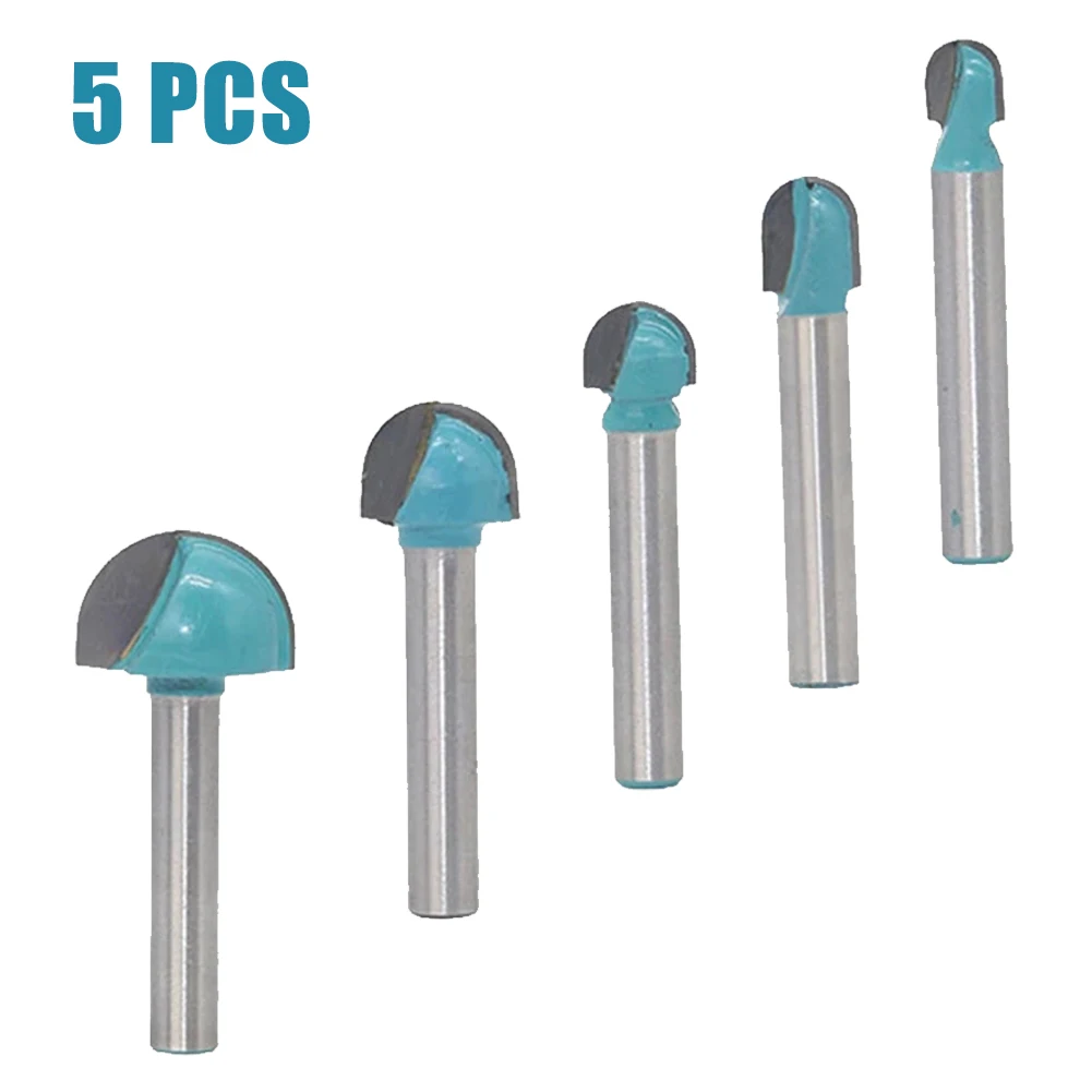 

5X6MM Shank Milling Cutter Wood Carving Ball Nose Router Bit End Mill Round Cove For Acrylic MDF PVC Artificial Stone