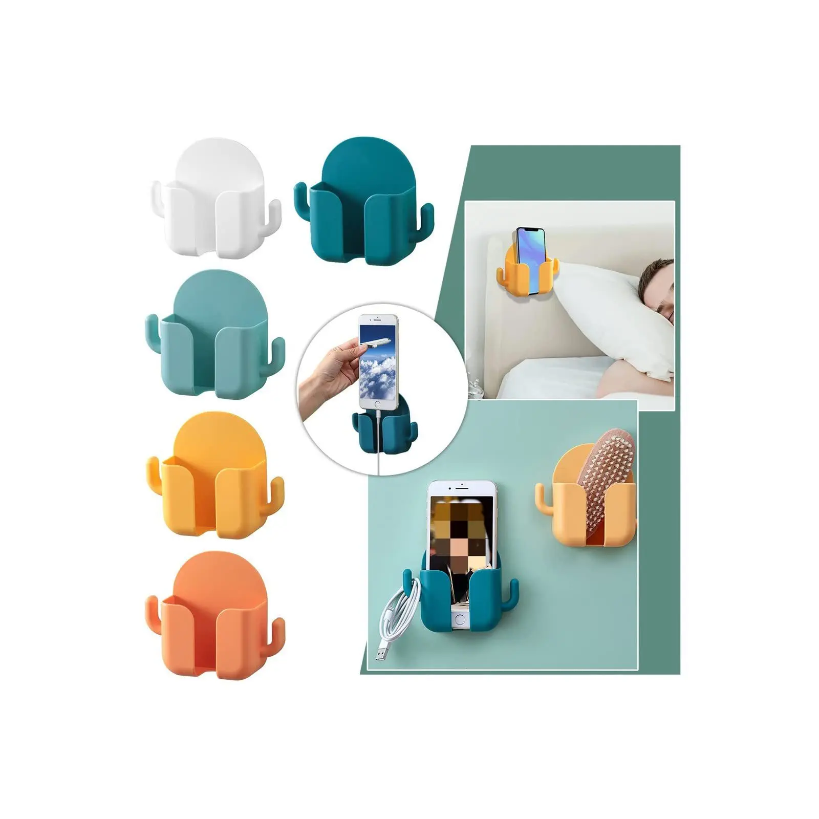 Настенный держатель для телефона 2 шт. самоклеящийся настенный органайзер