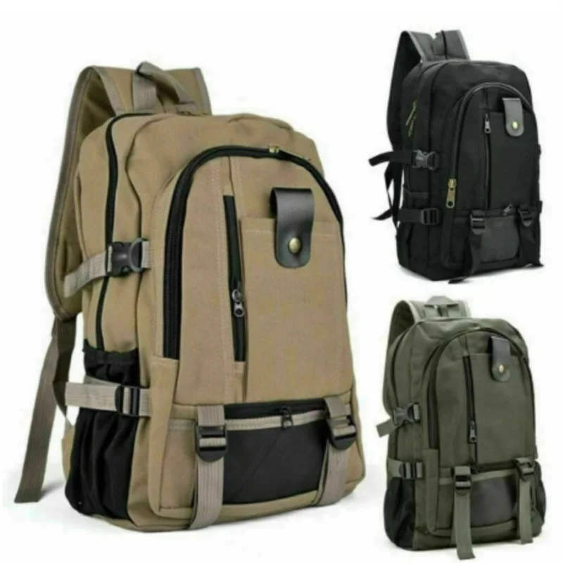

Leisure Canvas Travel Backpack For Man Large Capacity Outdoor Mountain Rucksack Male Backpack Teen Sport School Bag Mochila
