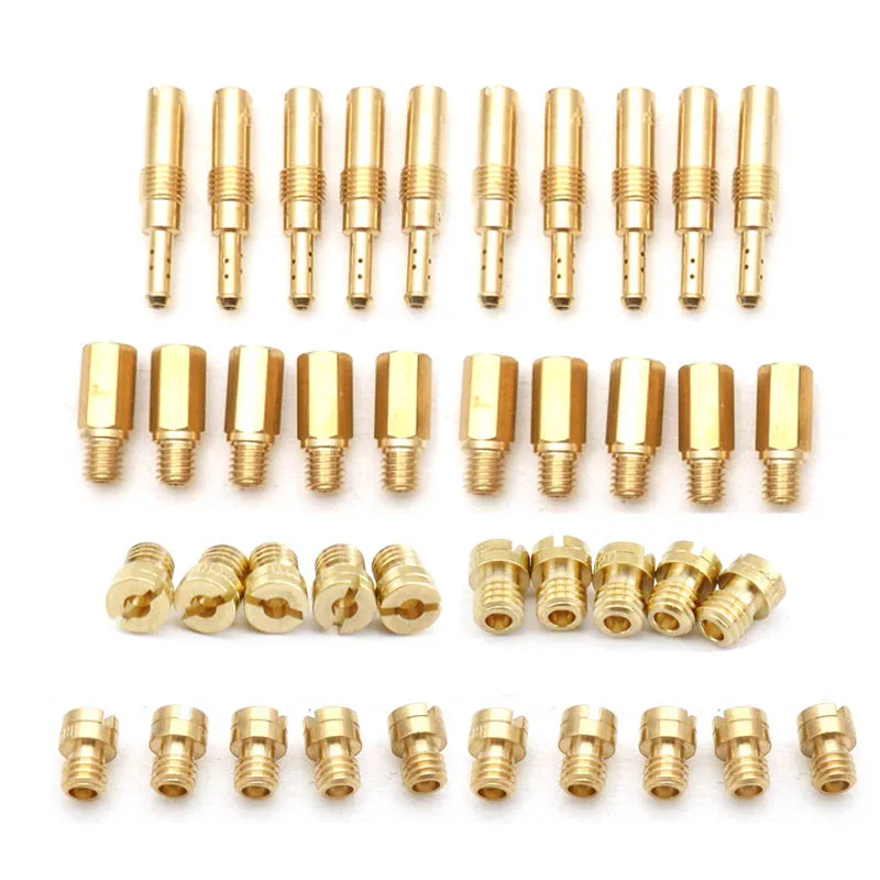 

Pack of 10pcs Motorcycle Carburetor Main Jets Slow Pilot Jets for PWK PWM Keihin OKO CVK NSR KSR Carb Set Injector Nozzle