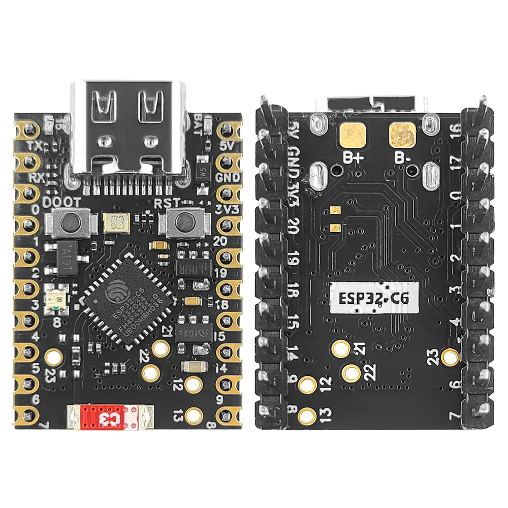 Макетная плата MINI ESP32-C6 C6 паяный комплект модуль Wi-Fi6 N4 BT с кристаллическим