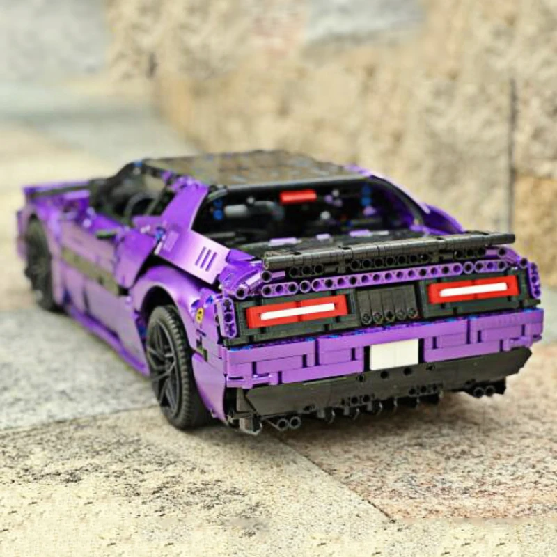 nie będziesz 152910 ny fioletowy super samochód sportowy hipercar klocki DIY Puzzle zabawki edukacyjne świąteczne prezenty dla dzieci