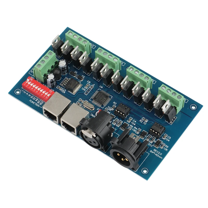 DC12V-24V 12-канальный светодиодный декодер DMX512 4 группы 12Chx2a DMX-декодер диммер XRL 3P RJ45