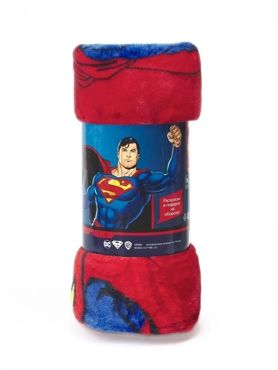 Плед детский Павлинка Супермен Superman 150х200 1 5 спальный | Пледы