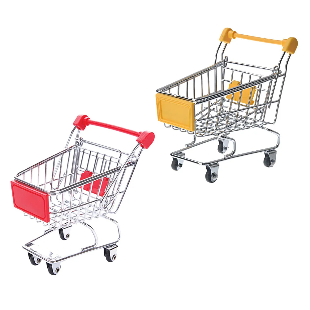 

Basket Mini Shopping Fries Toy Cart French Frybaskets Serving Handcartutility Trolley Chips Supermarket Bird Training Toys Bowl