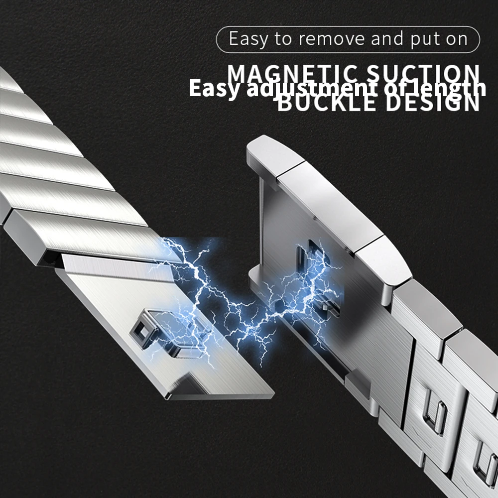 Stainless Steel Band for Apple Watch Ultra Strap 49mm 45mm 41/44mm Slide Remove Magnetic Buckle Correa  Bracelet Series 8 7 43se