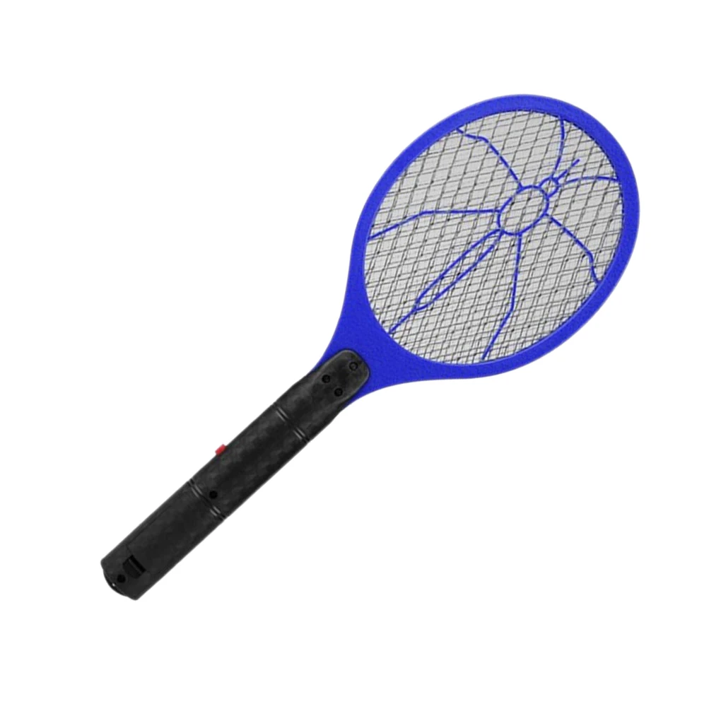 

Fly Swatter электрическая трехслойная сетка отпугиватель вредителей ошибка Zapper ракетка Беспроводная с длинной ручкой на батарейках летняя Лета...