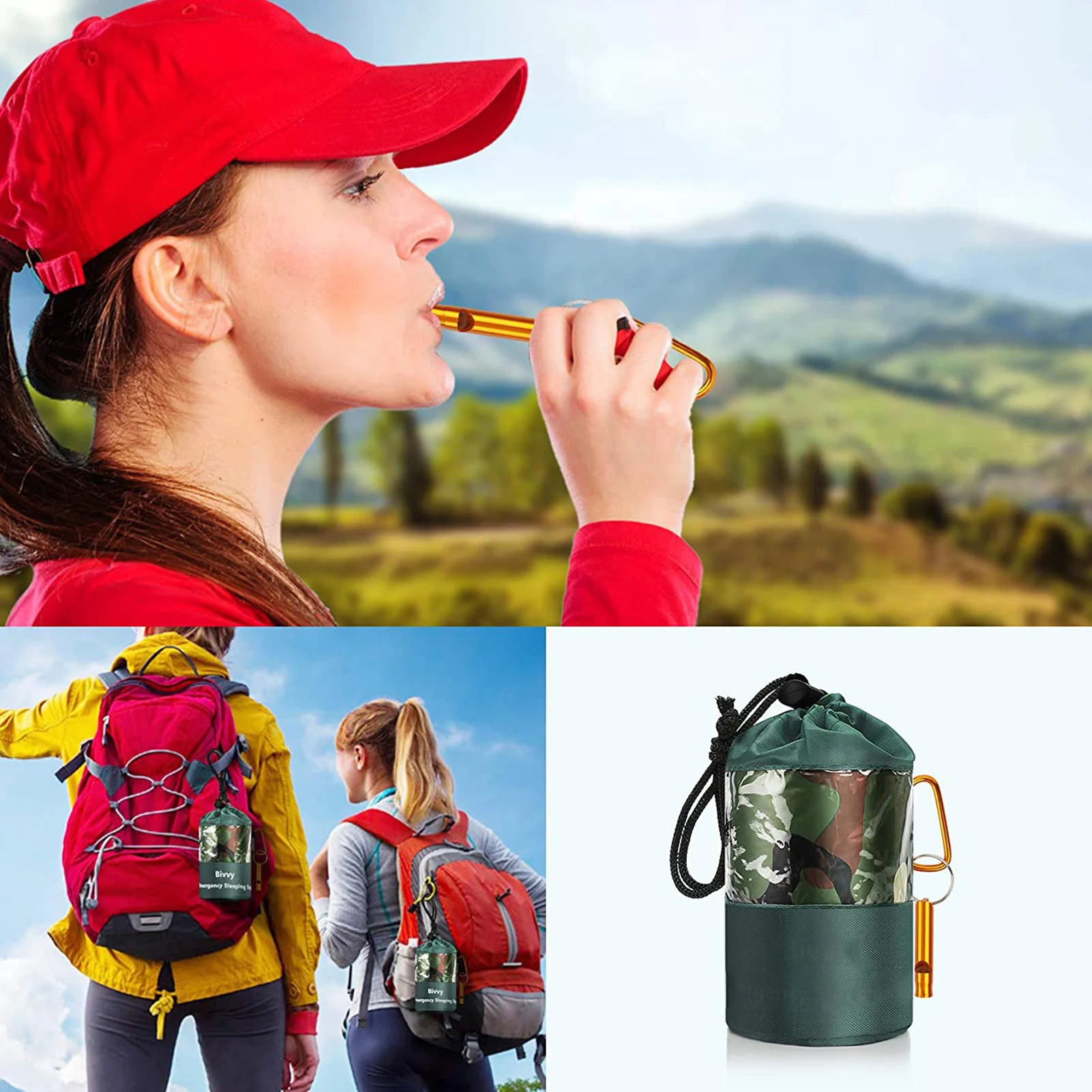 

Thermal Blanket For Outdoor Emergency Sleeping Bag Bivy Sack Portable & Lightweight Reflective Waterproof Space Blankets With