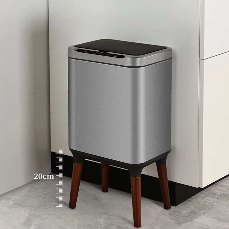 

Мусорная корзина из нержавеющей стали 9л/13л 410 для кухни и ванной-Бесшумная и мягкая кухонная мусорная корзина для открытия и закрытия
