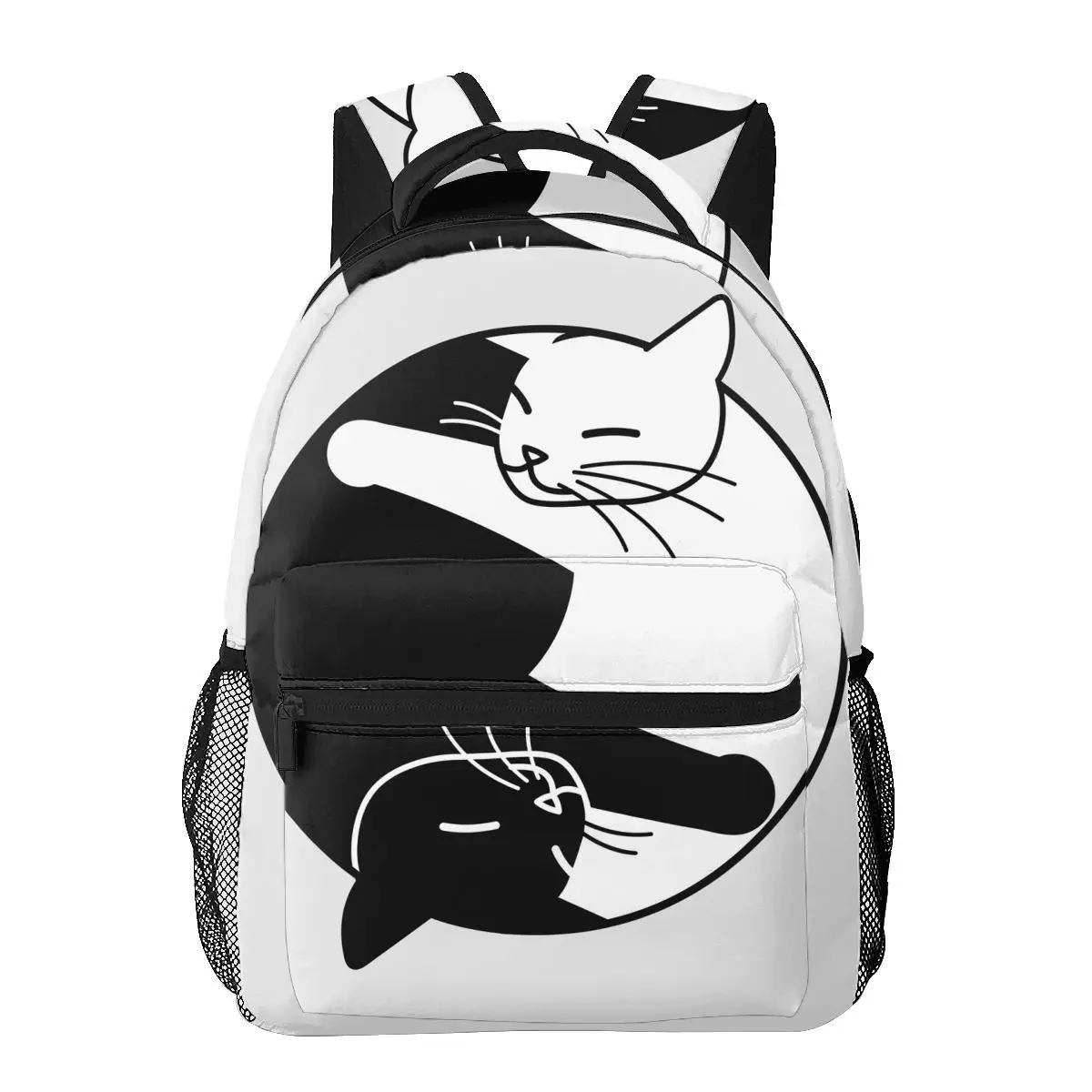 

2022Women Shoulder Bag Two Cute Sleeping Cats Fashion School Bag For Teenage Girl Backpacks Travel Bag