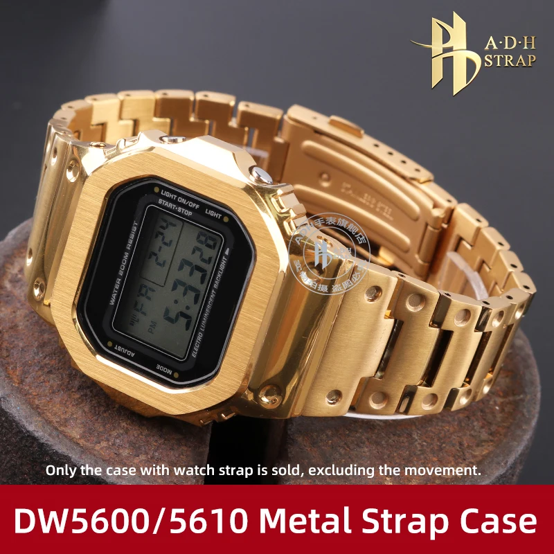 

High Quality Solid Fine Steel Strap For Casio G-SHOCK Blockage DW5600 GW-M5610 GW-B5600 Metal Watch Band Case Conversion Funds