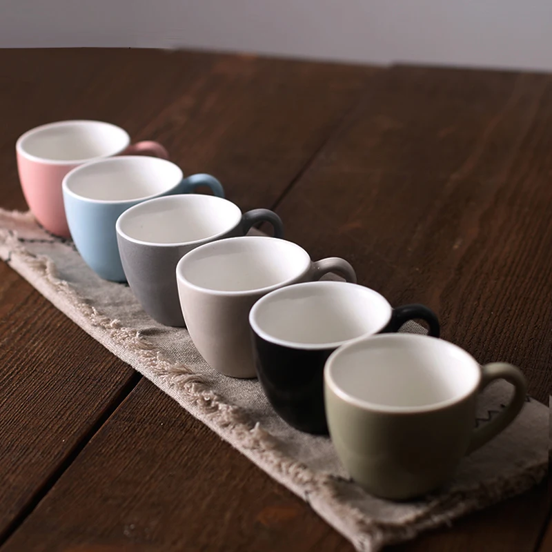 

6PCS/Set Good Quality Porcelain Coffee Mugs Ceramic Latte Espresso Tea Cups Cute Kitchen Office Home Tableware Housewarming Gift