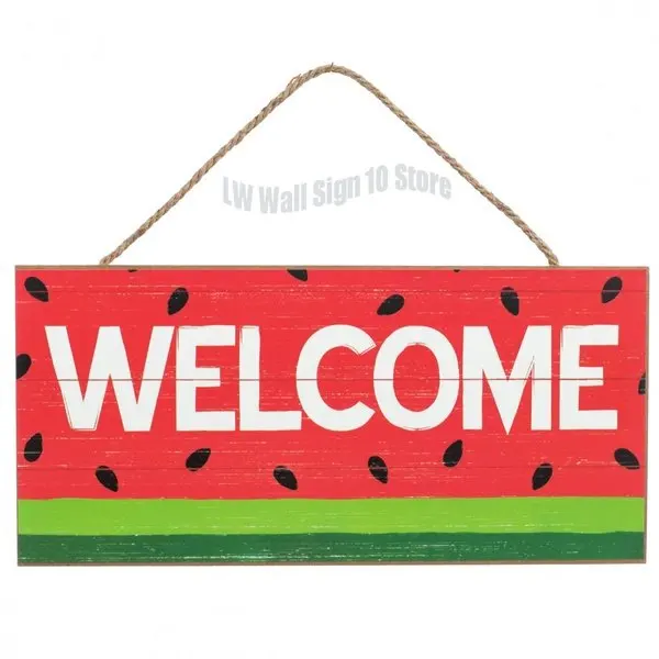 

“ Welcome ” Signs Wooden Plaque Hanging Plaques Gift Home Decoration