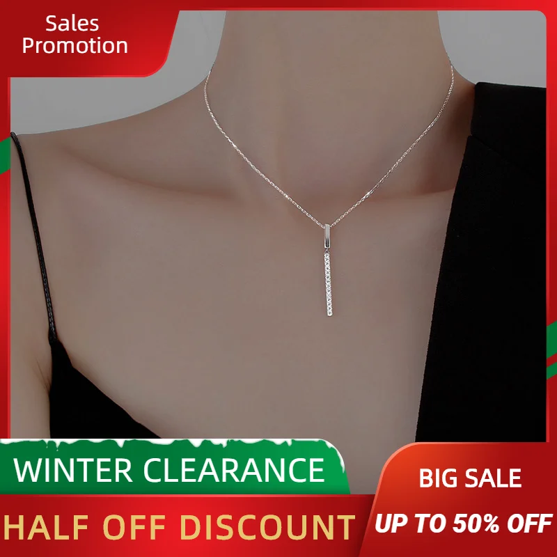 Модные новые ювелирные изделия AAA циркониевая полоса кулон ожерелья одно слово