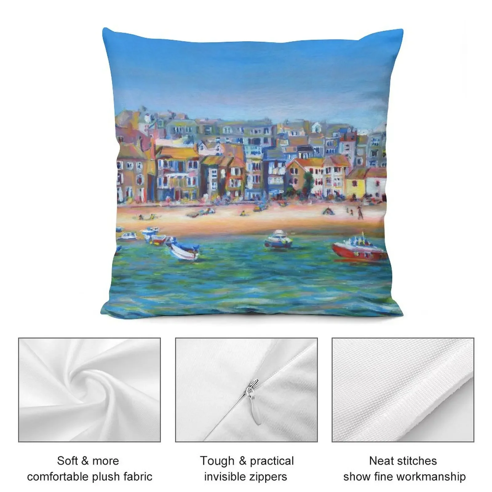 Акриловая живопись St Ives Harbour Корнундбол искусство Декоративные наволочки для
