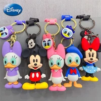 disney anime mickey minnie mouse keychain figures donald duck daisy car bag key chain keyring pendant accessories kids toy gifts