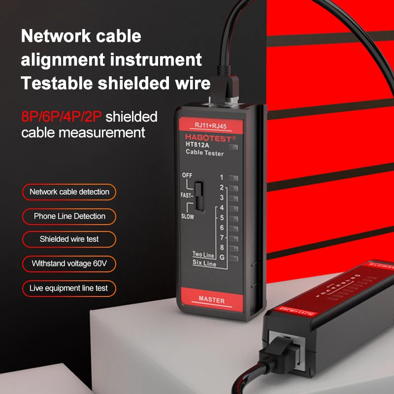 

Новый тестер кабеля RJ11 RJ45 8P6P4P2P/экранированный измеритель линии анти-ожог онлайн тестер сетевой детектор проводов автоматическое отключение