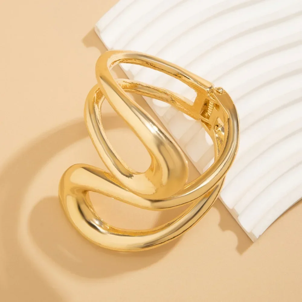 Женский витой Открытый браслет в стиле панк классический геометрический