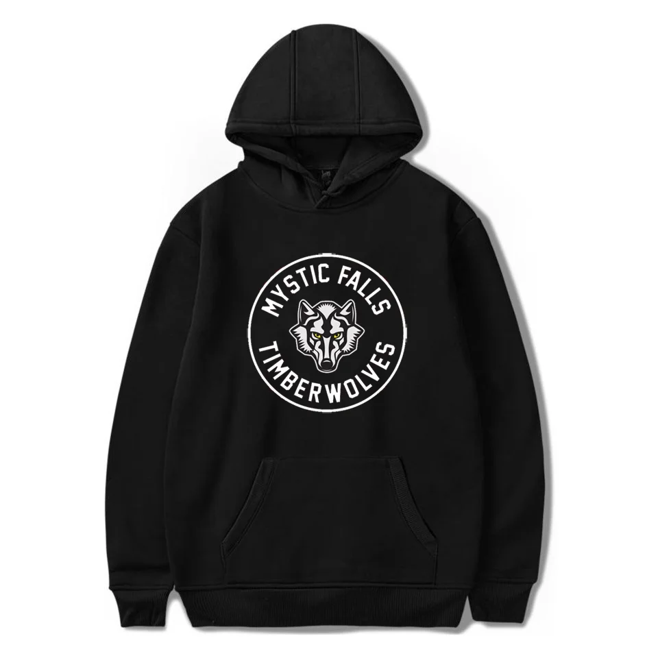 

The Vampires Diaries Mystic Falls Timberwolves Hoodies Women Men Autumn Winter Casual Cotton Pullovers Tops