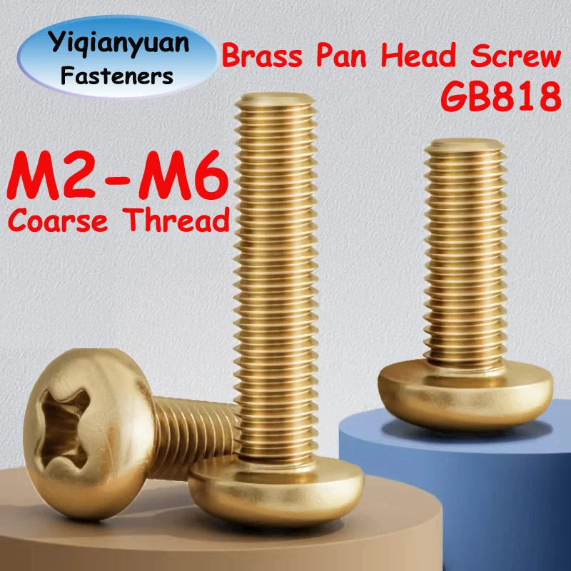 

Винты Yiqianyuan медные латунные с потайной головкой M2-M6 4-45мм