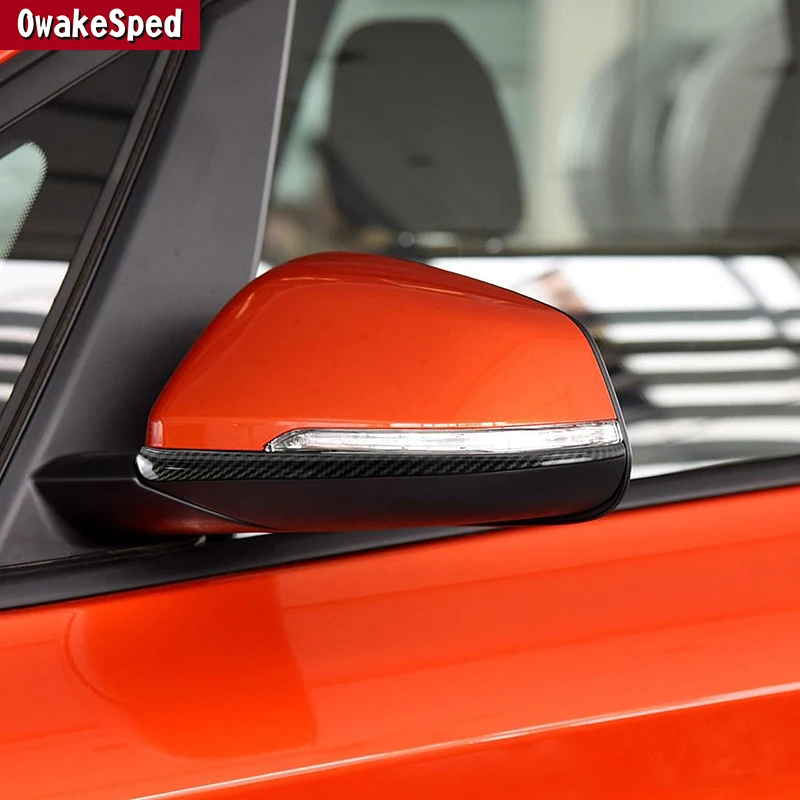 

Car Side Door Rearview Mirror Trim Strip Carbon Pattern Sticker For BMW 2 Series F45 F46 X1 F48 2016-2018 Exterior Accessories