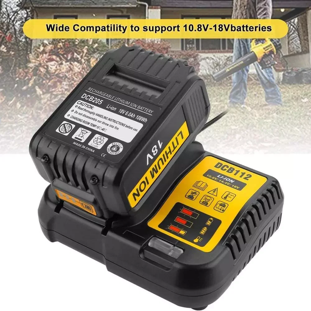 

DCB112 Li-Ion Battery Charger For De-Walt 10.8V 12V 14.4V 18V 20V Dcb101 Dcb200 Dcb140 Dcb105 Dcb200