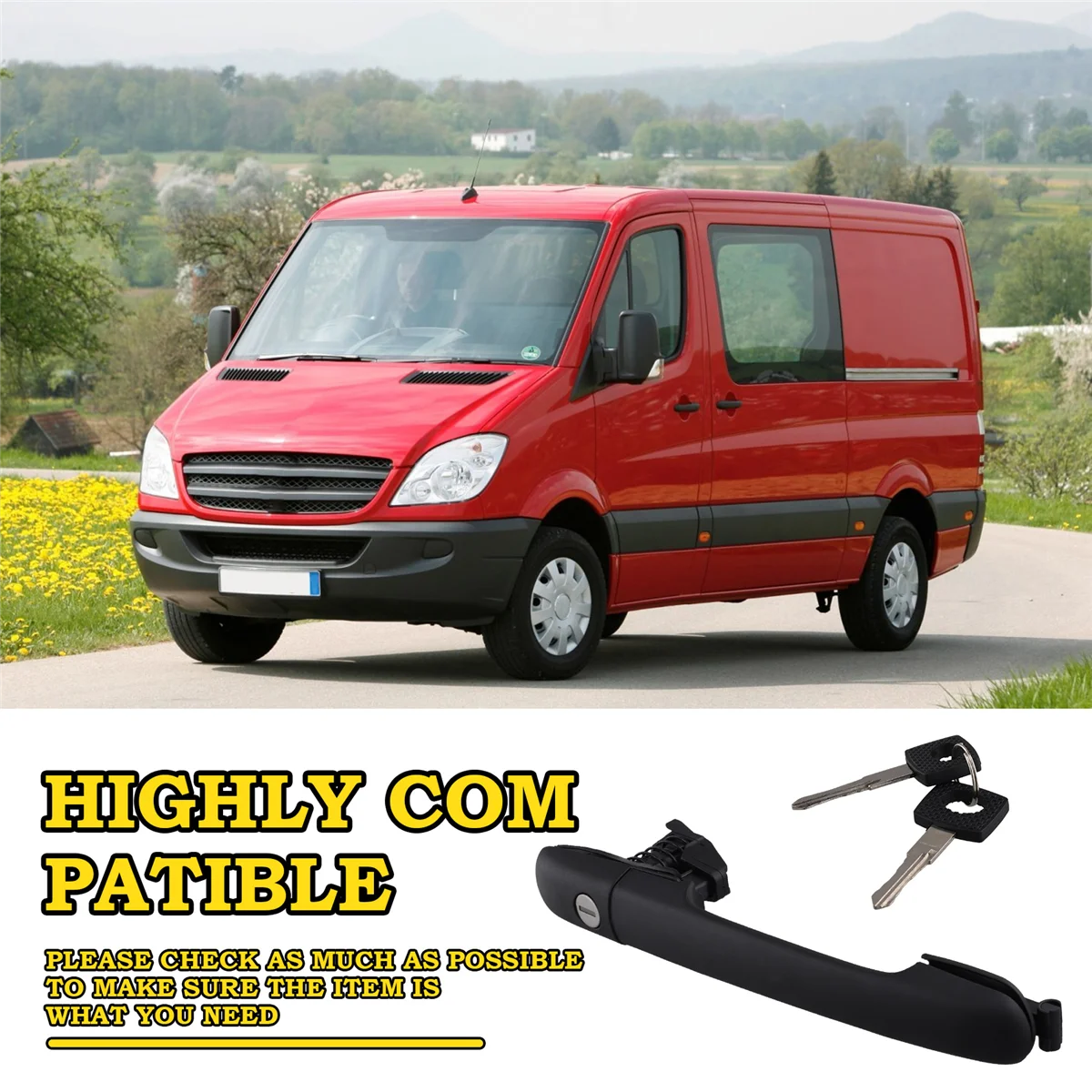 Дверная ручка 0007601359 с замком для Mercedes Sprinter 2-T Box 901 902 1995-2006 (art.: 3920c87cd9fc2) - 3920c87cd9fc2