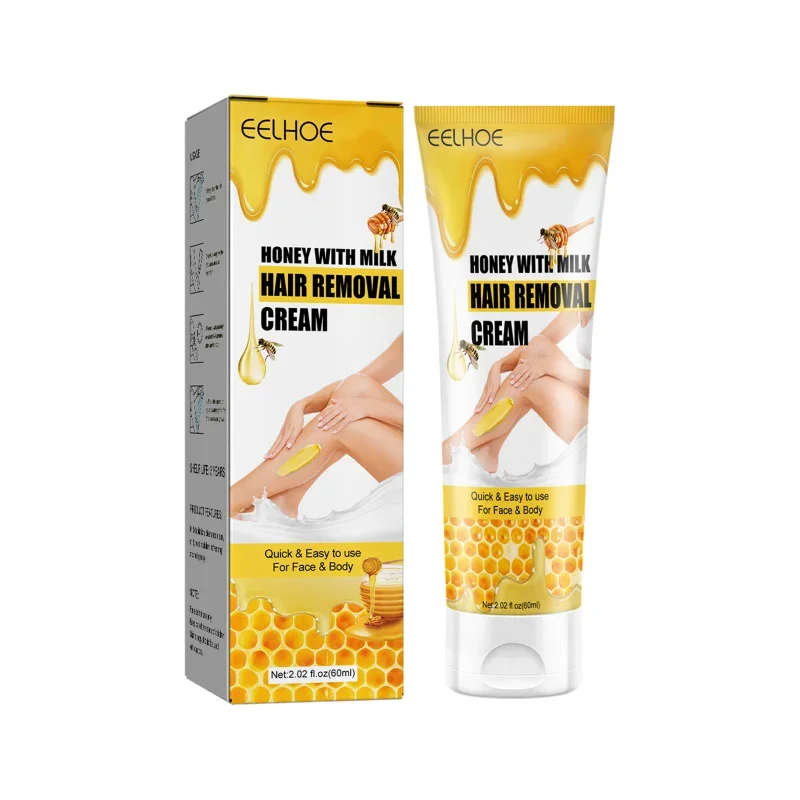 Фото Крем для депиляции Honey Milk - нежное средство для удаления волос для гладкой кожи, быстродействующий депилятор для тела с натуральными ингредиентами №2