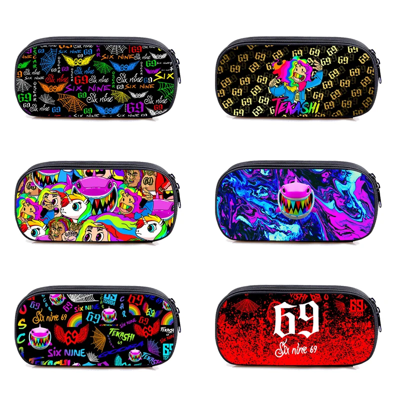 Teen School Pouches 3D Print 6ix9ine Pencil Case Kids Pen Bag 2021 Album GOOBA Pen Box Women Hip Hop Rap Tekashi 69 Cosmetic Bag