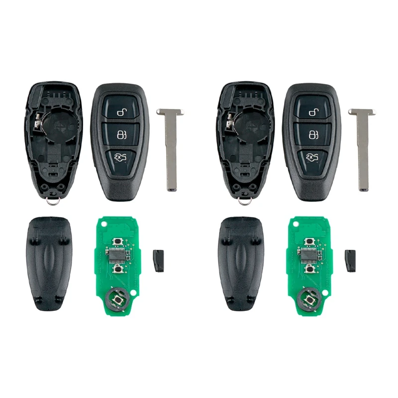 

2X Car Smart Remote Key 3 Buttons Fit for Ford Focus C-Max Mondeo Kuga Fiesta B-Max 433Mhz
