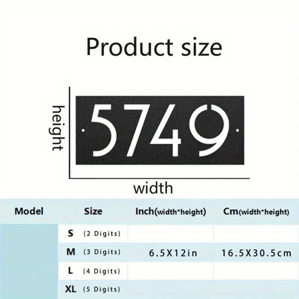 1 шт. великолепный современный прямоугольный знак середины века с номером дома