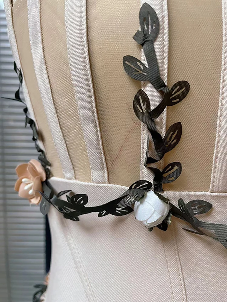 Женское плиссированное платье-кофта DEAT элегантное платье контрастных цветов с