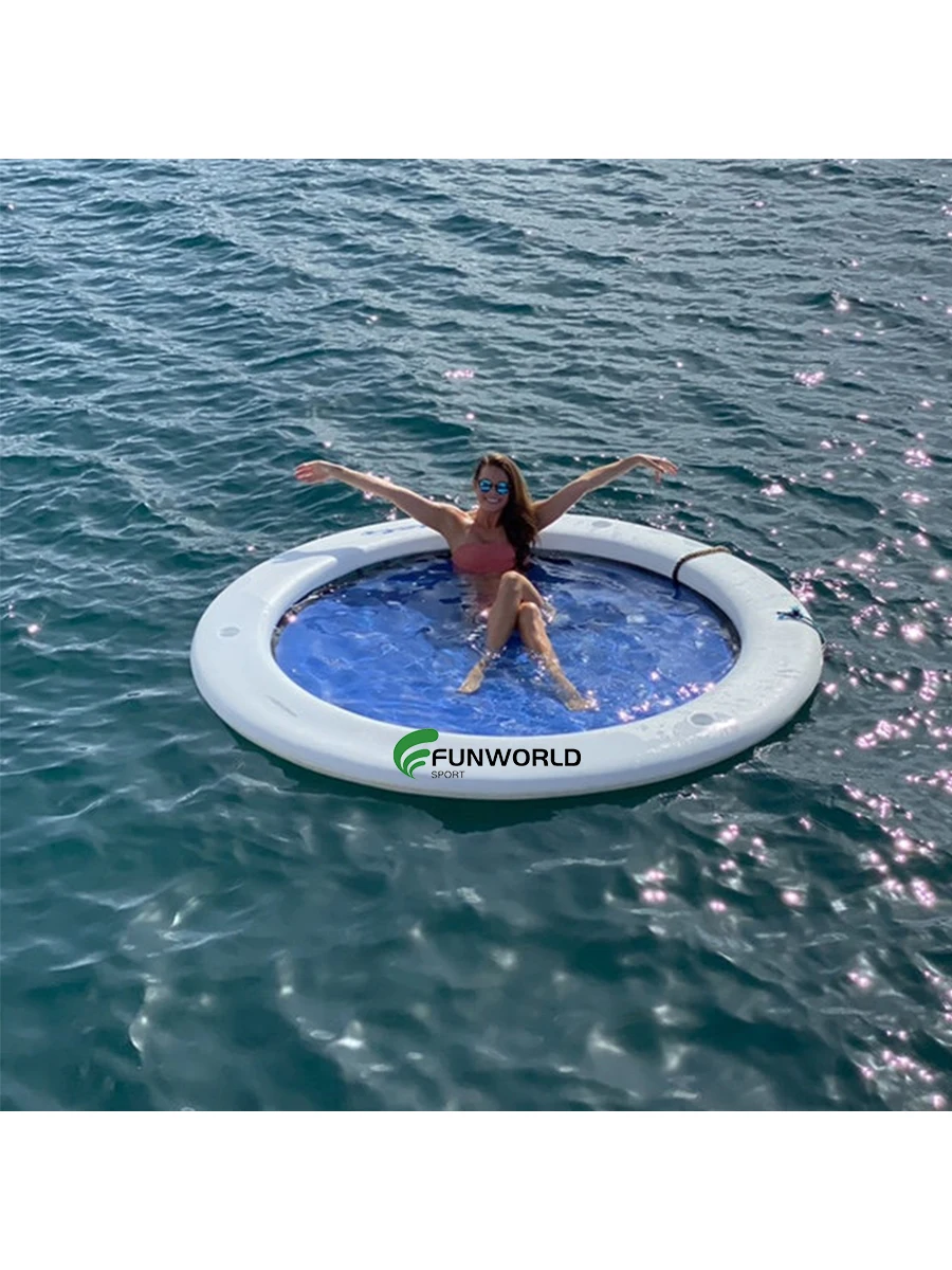 

IFUNWOD Durable PVC inflatable tanning pool suntan tub inflatable water swimming bed pool float