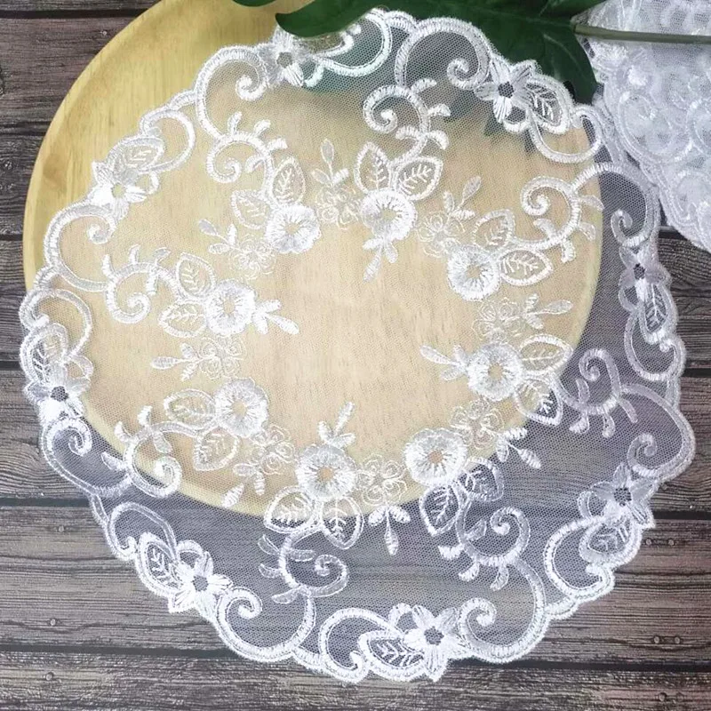 

1PCS Wedding Table Cover Decor Glass Drink Coffee Cup Mat 25cm 40cm Christmas Placemat Mugs Coasters Desk Pad sets de table PW8