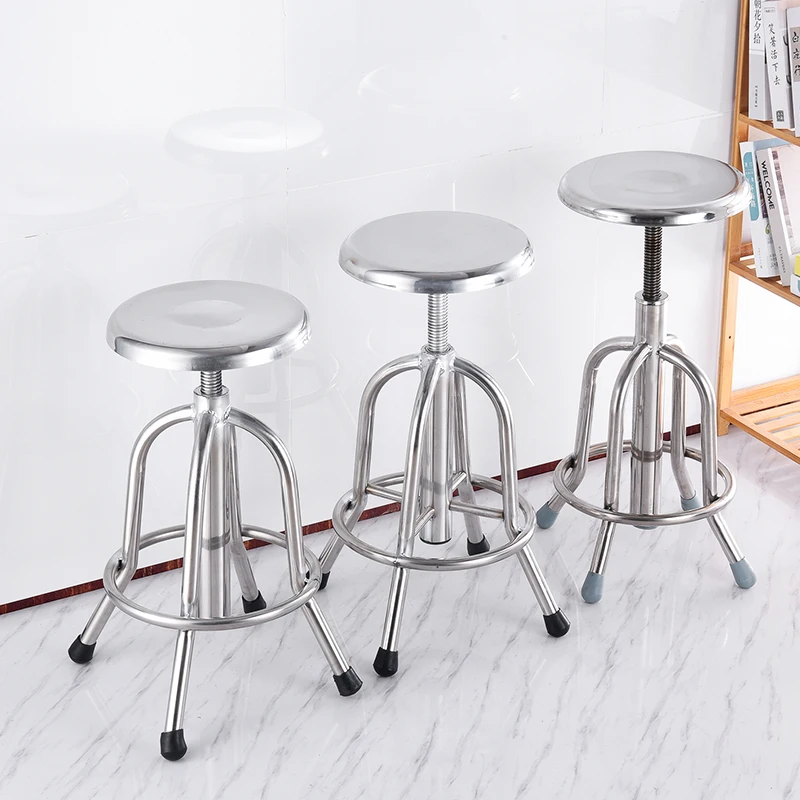

Stainless Steel Stool Assembly Line Work Stool with Backrest Thickened 304 Workshop Operating Room Lifting Laboratory
