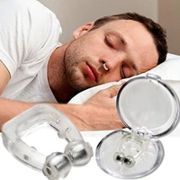 magnetic anti snoring device silicone anti snore stopper nose clip tray sleeping aid apnea guard night device with case