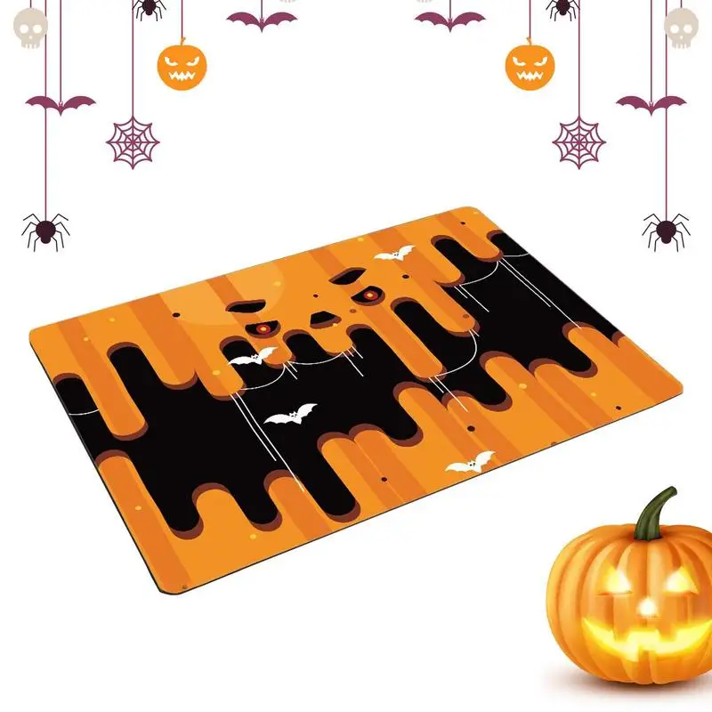

Halloween Pumpkin Doormat Front Door Holiday Decorative Floor Door Rug Washable & Reusable Outdoor Front Door Mat Halloween